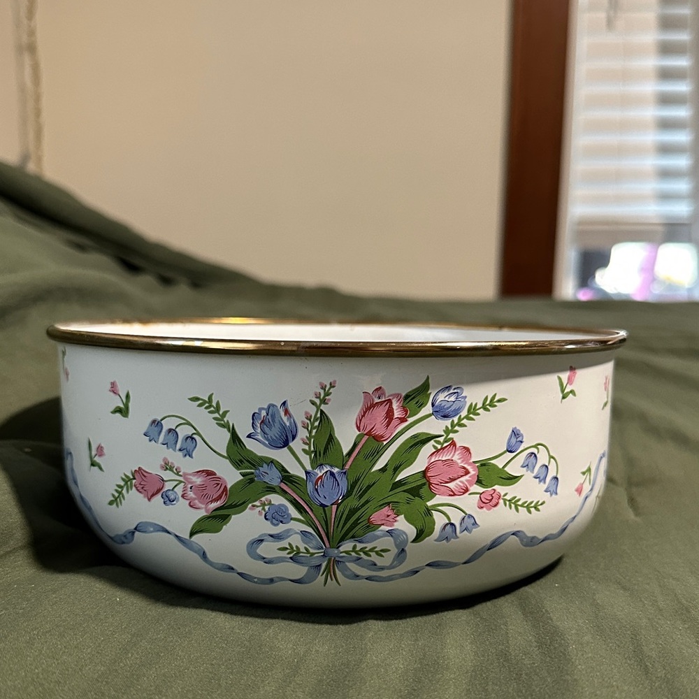 Floral Decorative enamel Bowls- set of 3